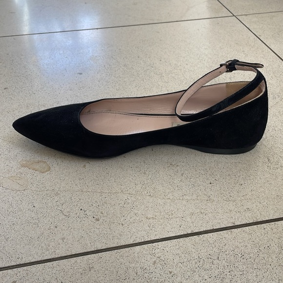 Black Miu Miu ballet flats with ankle strap - Picture 2 of 6